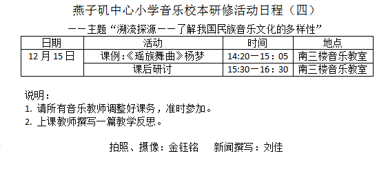 【悦群燕小 友学课堂】溯流探源之民族音乐初探 ——记音乐组第四次校本研修活动