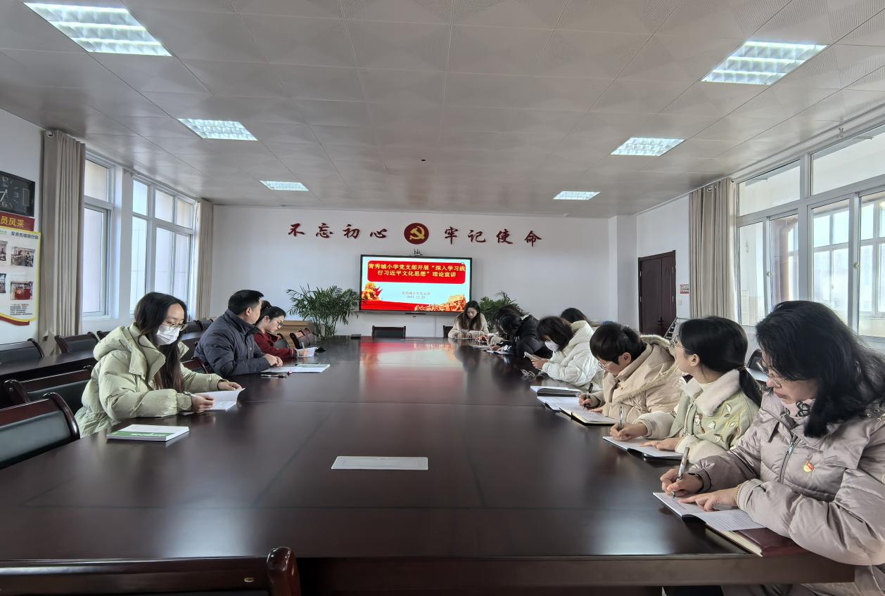 【大爱青秀·党建】深入学习践行习近平文化思想——南京市青秀城小学党支部开展书记上党课活动