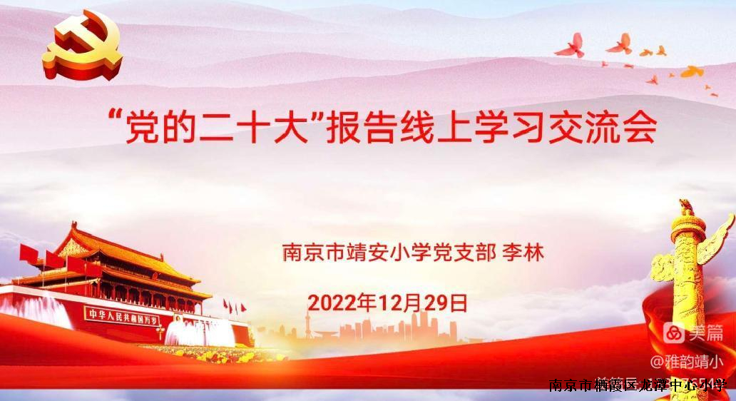【雅韵先锋·主题党日】“党的二十大”报告线上学习交流会