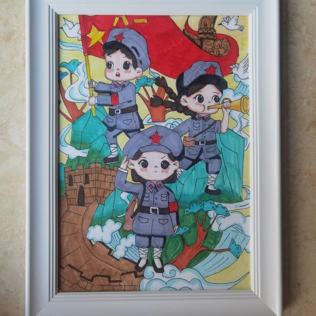 【红领巾寻访】喜迎二十大，共筑强军梦——南京市金陵小学红领巾走进临汾旅共庆“八一”建军节活动_html_7d637d0f.jpg