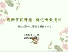 【尚美迈小·学生成长】观摩优质课 促进专业成长  ——迈小班主任素养大赛校本研修（一）