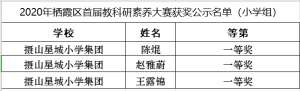【星光摄小】喜报：摄山星城小学在栖霞区首届教科研素养大赛中喜获佳绩