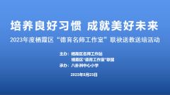 【善上洲小】培养良好习惯  成就美好未来  ——栖霞区德育名师工作室联袂送教送培活动暨洲小集团班主任培训