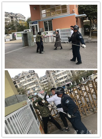 逐步压缩暴恐分子活动范围，最终制服“歹徒”。.jpg
