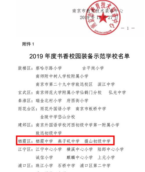 5.2020.1 “南京市书香校园装备师范学校”称号.png