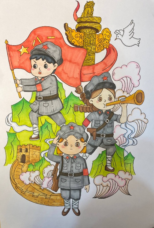 【红领巾寻访】喜迎二十大，共筑强军梦——南京市金陵小学红领巾走进临汾旅共庆“八一”建军节活动_html_m3112583f.png