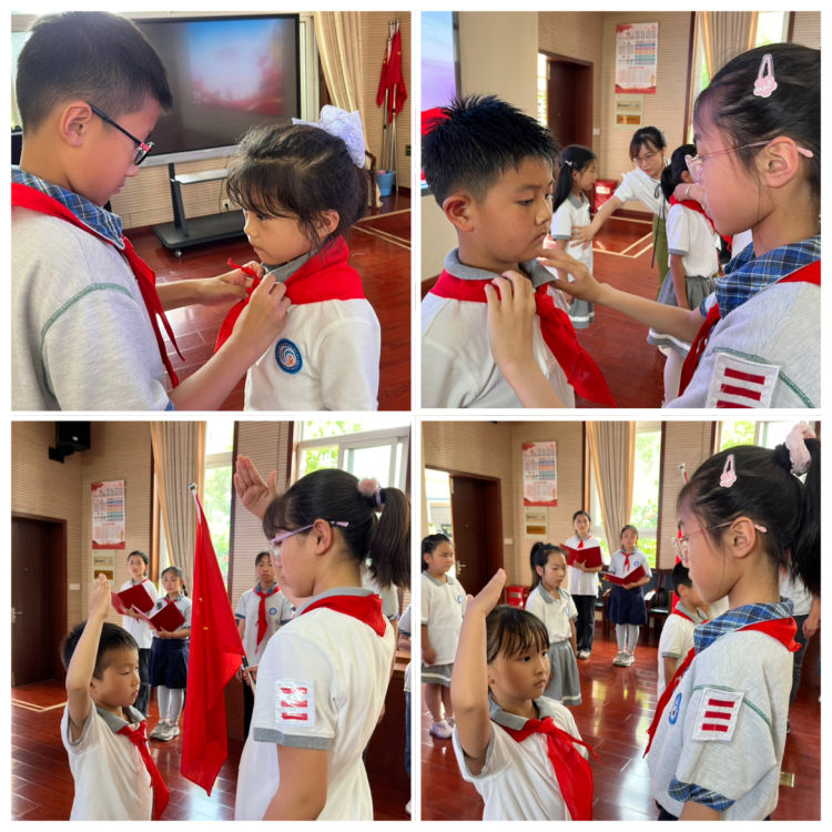 学习二十大 争做好队员——龙潭中心小学江畔人家分校一年级分批入队仪式_html_682540ef.jpg