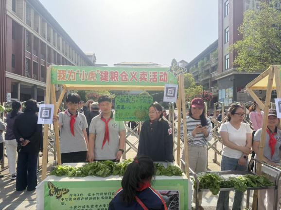 【湖畔·学生活动】金陵小学（仙林湖校区）首启“为‘小虎’建粮仓”蔬菜义卖活动 童心筑爱守护生态_html_m4293f3c8.jpg
