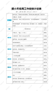 2024-2025学年第二学期4周工作安排