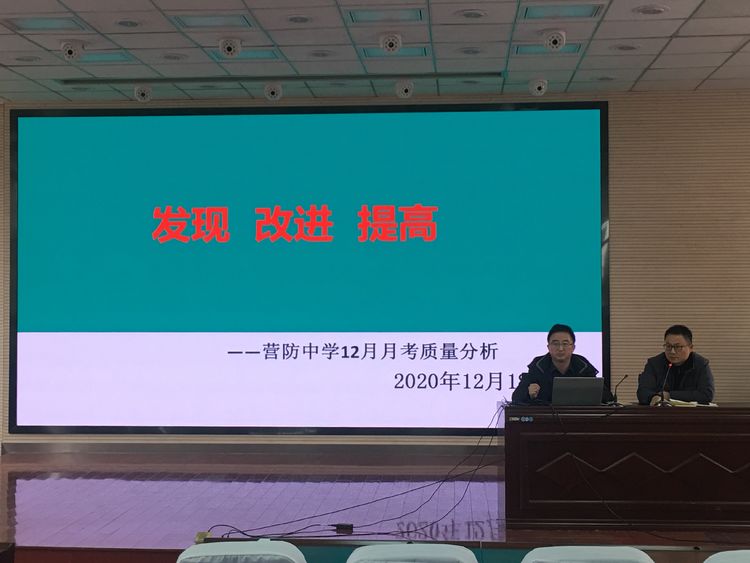 【尊荣营中】借助数据 反思促教 奋力前行——记2020-2021学年第一学期营防中学第二次月考质量分析会