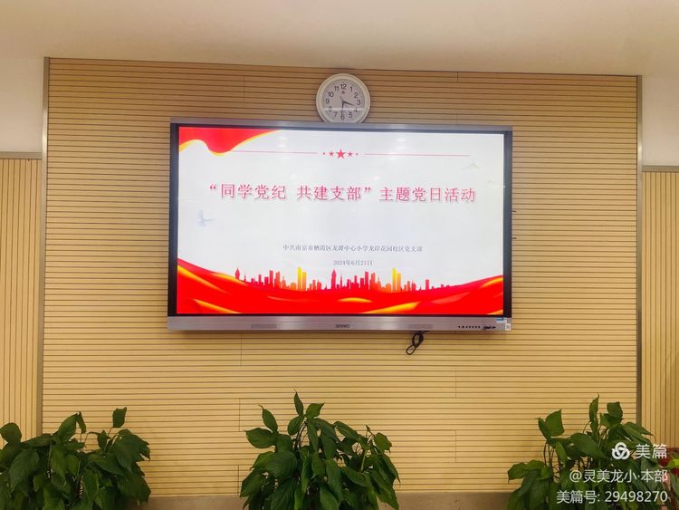 【灵美龙小·主题党日】“同学党纪、共建支部”——龙潭中心小学龙岸花园校区党支部主题党日活动