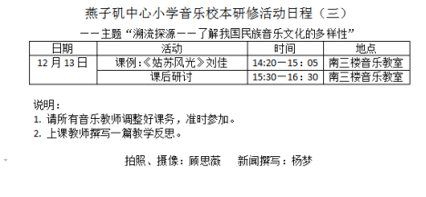 【悦群燕小 友学课堂】溯流探源 民歌初探——记音乐组第三次校本研修活动