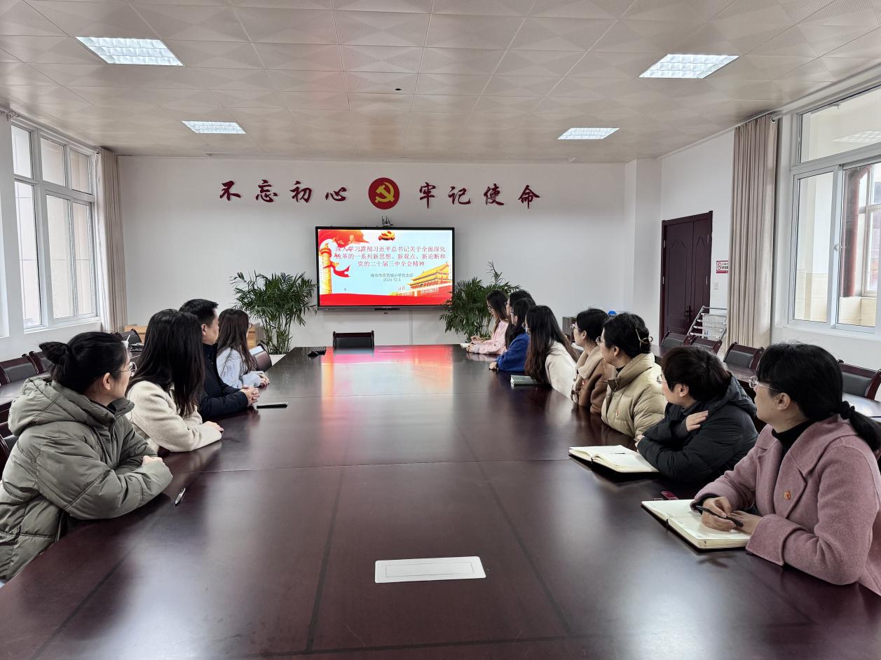 【大爱青秀·党建】深入学习贯彻习近平总书记关于全面深化改革的一系列新思想、新观点、新论断和党的二十届三中全会精神——南京市青秀城小学党支部专题学习活动