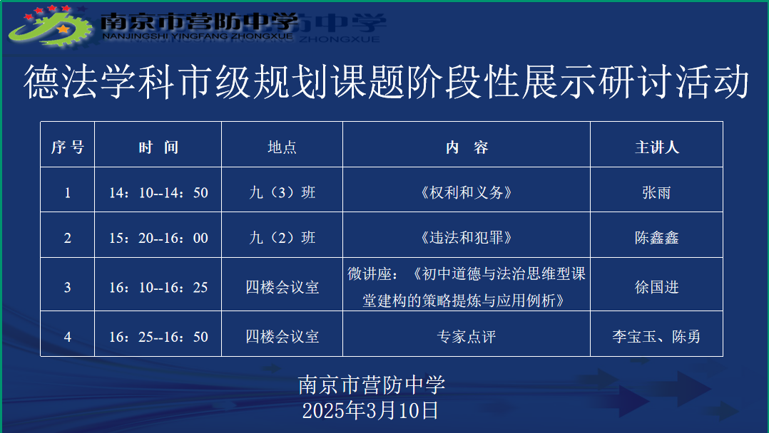 【尊荣营中▪教研】互学促实效 同研行致远——记《基于主题学习的初中道德与法治思维型课堂建构研究》阶段性成果展示研讨活动